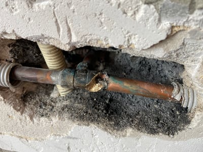 doorboorde waterleiding Dronten doorboorde waterleiding Dronten